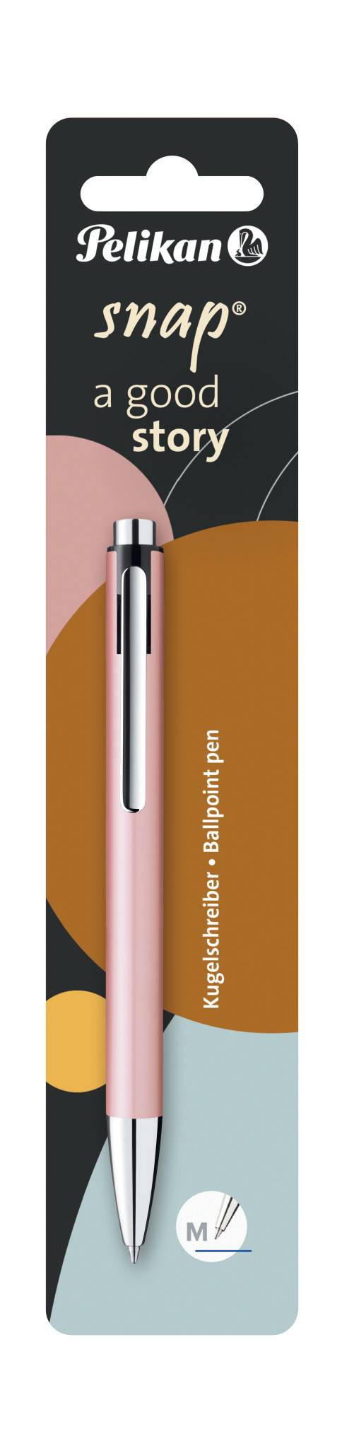 Pelikan Snap, Clip, Clip-on-Einziehkugelschreiber, Nachfüllbar, Blau, 1 Stück(e), Medium