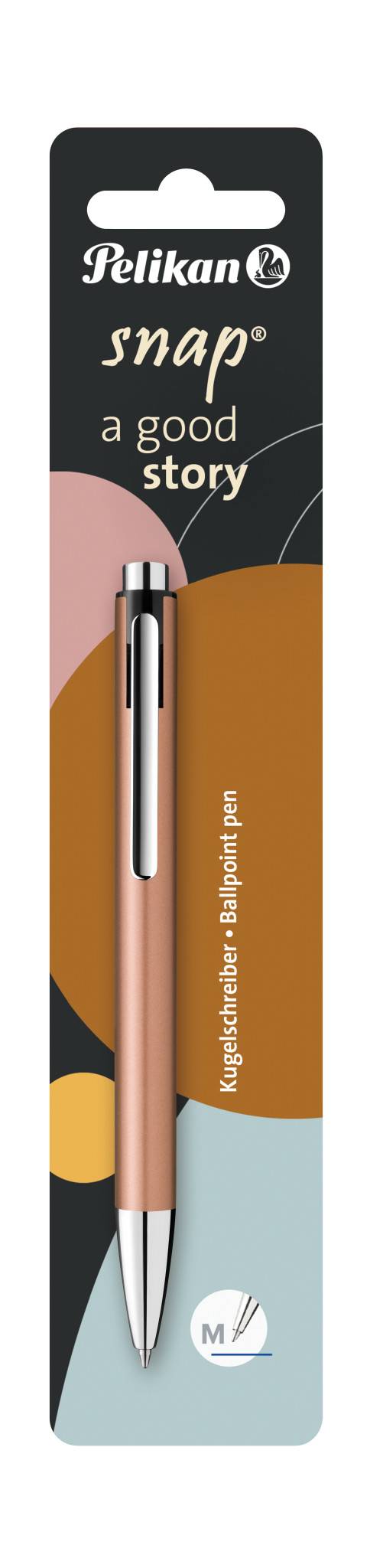 Pelikan Snap, Clip, Clip-on-Einziehkugelschreiber, Nachfüllbar, Blau, 1 Stück(e), Medium