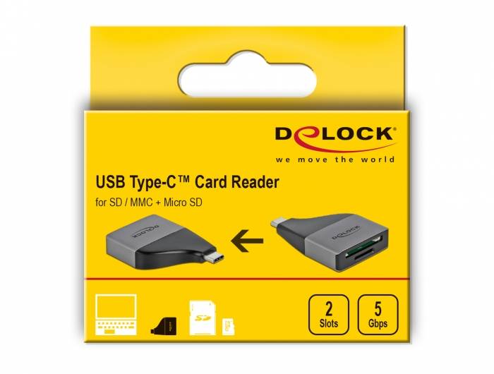 Delock - Kartenleser (SD, miniSD, RS-MMC, TransFlash, microSD, SDHC, miniSDHC, microSDHC, SDHC UHS-I)