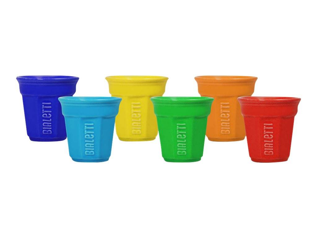 Bialetti - Tasse - achteckig - Multicolor (Packung mit 6)