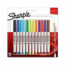 Sharpie 2065408, Mehrfarben, Ultrafein, 0,5 mm, Karton, Keramik, Stoff, Folie, Leder, Metall, Papier, Kunststoff, Stein,