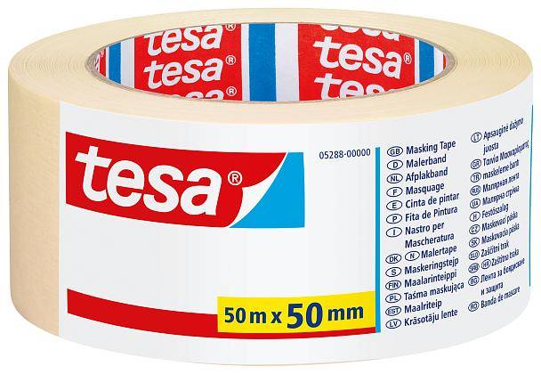 TESA 05288-00000-05, Maler-Abdeckband, Sand, 4 Tag(e), 50 m, 50 mm