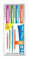 Paper Mate Flair Original - Medium - 4 Farben - Blau - Grün - Orange - Pink - Ru