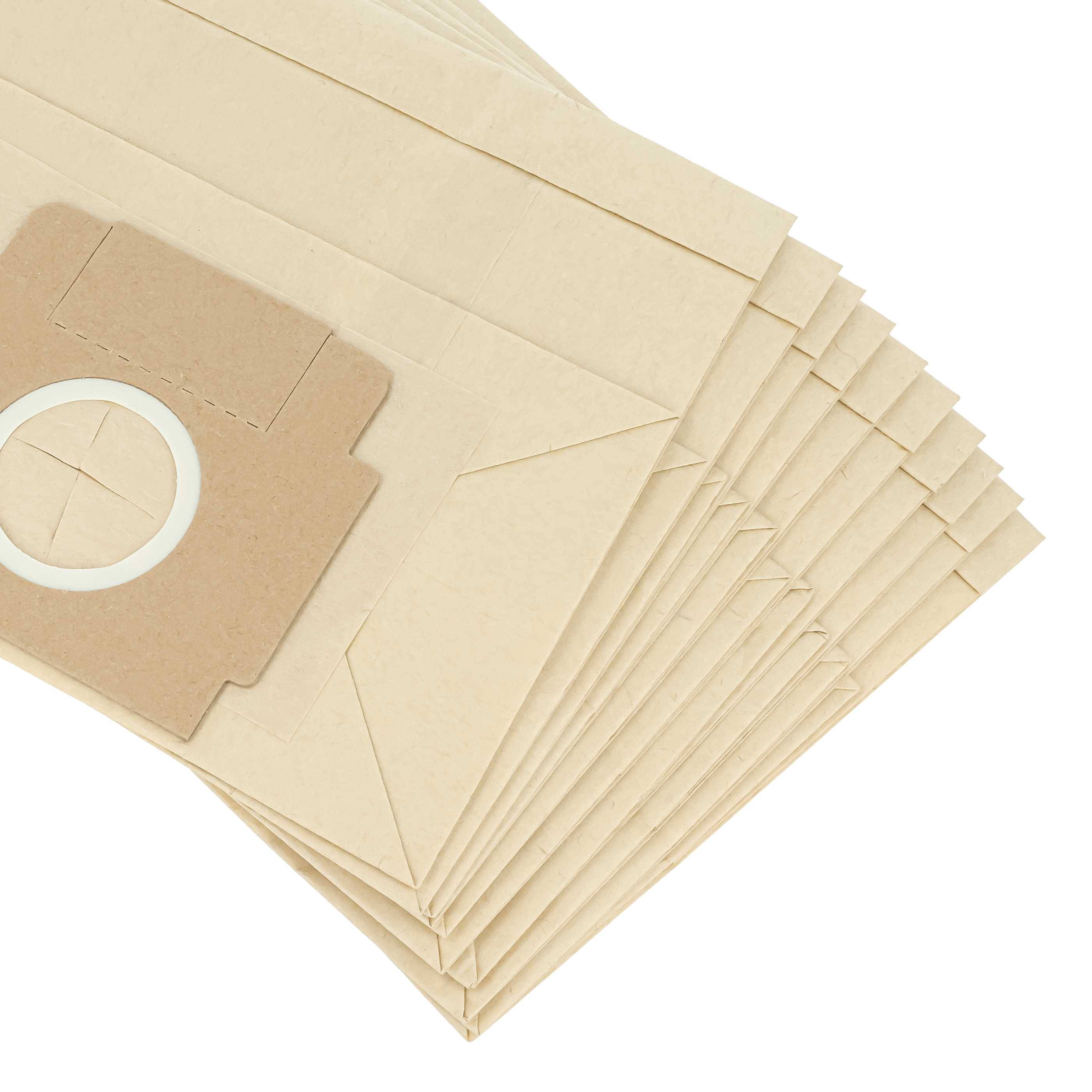 Stapel von beigen Papierkuverts, wobei ein geöffnetes Kuvert ein weißes rundes Siegelsiegel zeigt.