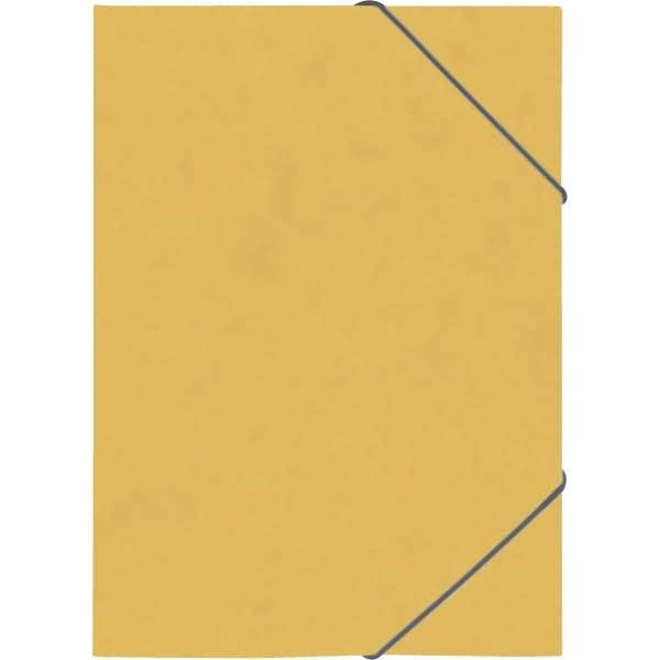 Ringbuch Fact! plus A4 Pressspankarton 15mm 2 Ringe gelb Gummizug