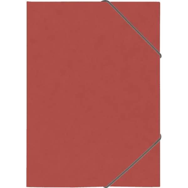 Ringbuch Fact! plus A4 Pressspankarton 15mm 2 Ringe rot Gummizug