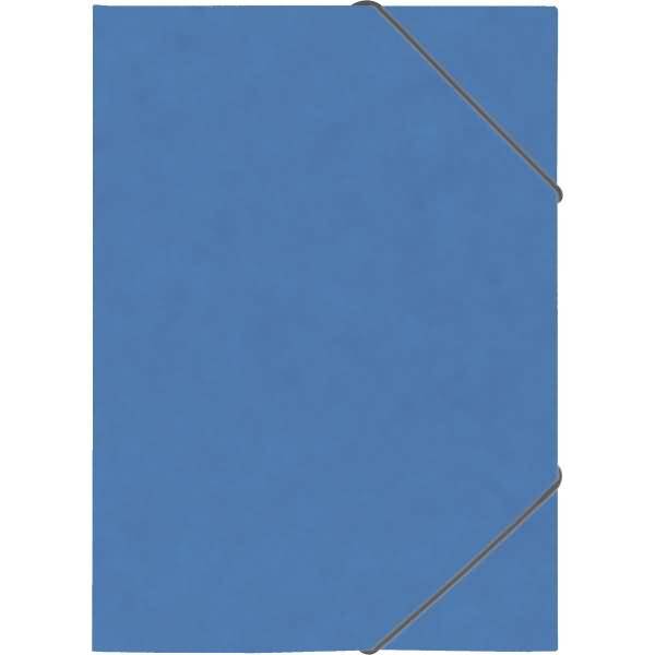 Ringbuch Fact! plus A4 Pressspankarton 15mm 2 Ringe blau Gummizug