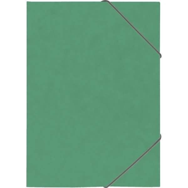 Ringbuch Fact! plus A4 Pressspankarton 15mm 2 Ringe grün Gummizug