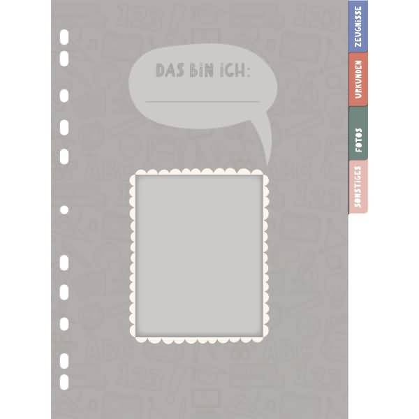 Ringbuch A4 30mm 2 Ringe 'Meine Schulzeit' gefüllt