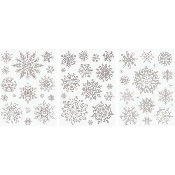 Fenster-Sticker A4 Kristalle 3 Bögen silber