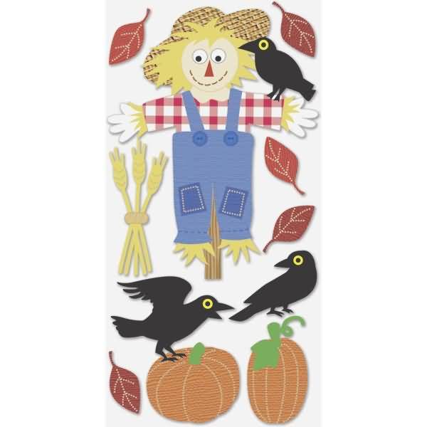 Sticker-Etikett Herbst 11 Stück bunt