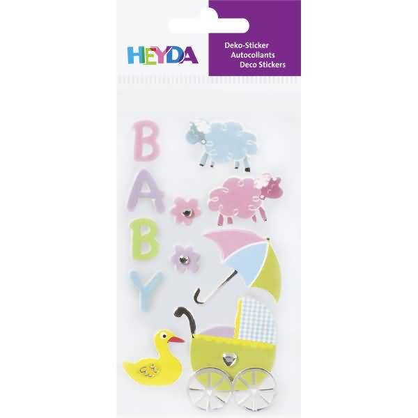 Sticker-Etikett Babysachen 8 Stück bunt