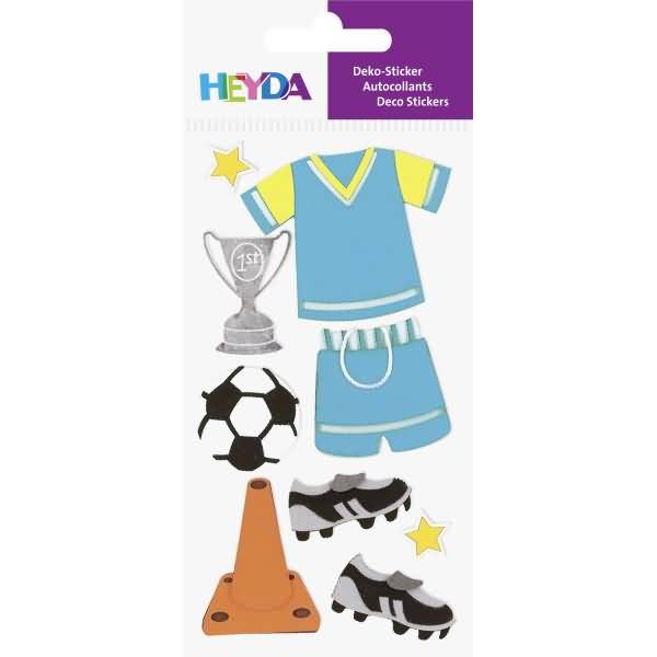 Sticker-Etikett Fußball 7 Stück bunt