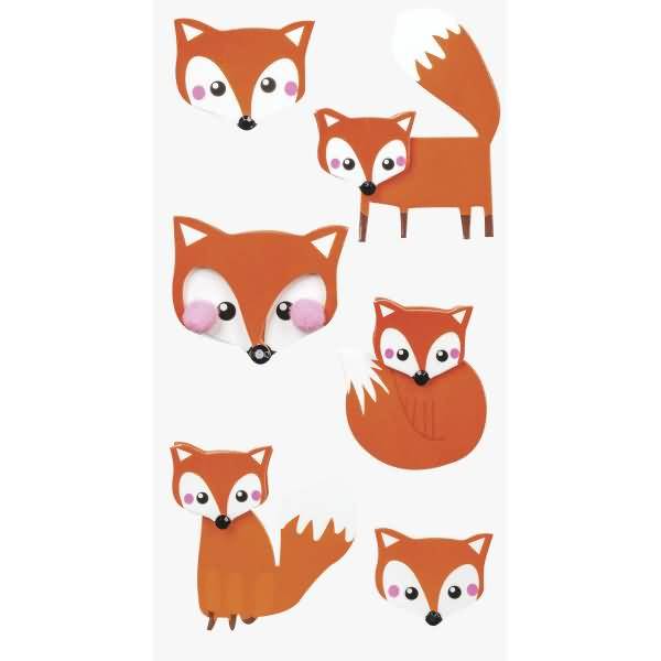 Sticker-Mix Fuchs 1 Blatt