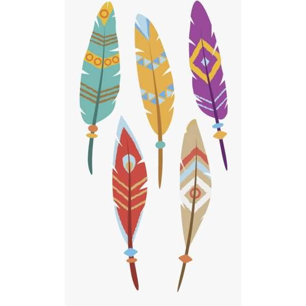 Sticker-Mix Federn 1 Blatt