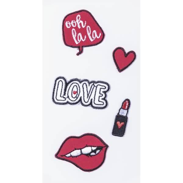 Textil-Sticker Love 1 Blatt