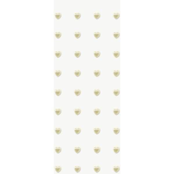 Sticker-Etikett Acrylsteinen klein Herz perlmutt 36 Stück