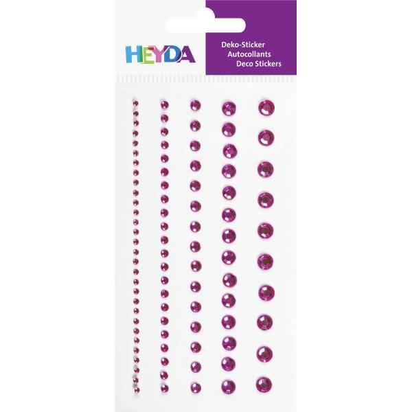 Strass-Sticker Acryl Größe 2-6mm VE=95 Stück pink