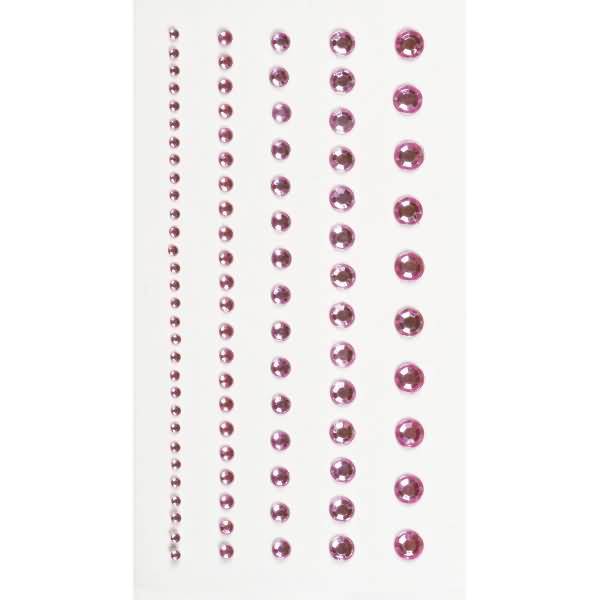 Strass-Sticker Acryl Größe 2-6mm VE=95 Stück rosa