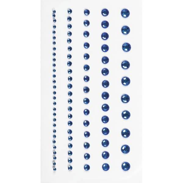 Strass-Sticker Acryl Größe 2-6mm VE=95 Stück blau