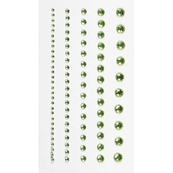Strass-Sticker Acryl Größe 2-6mm VE=95 Stück grün