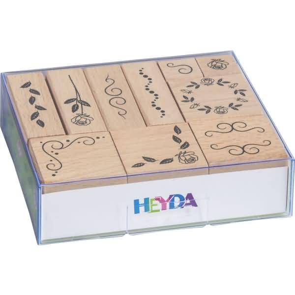 Stempelset Holz Ornamente Ranken usw. 1,5x1,5cm VE=10 Stück