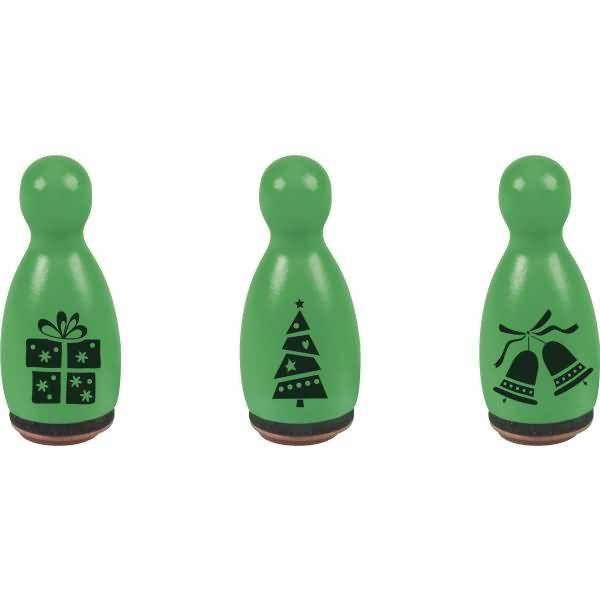 Mini Stempel 1,2cm VE=3 Stück Weihnachten