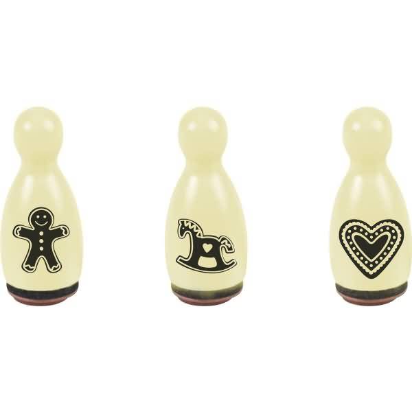 Mini Stempel 1,2cm VE=3 Stück Lebkuchen