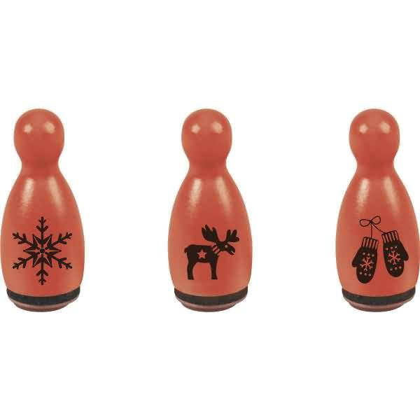 Mini Stempel 1,2cm VE=3 Stück Scandi