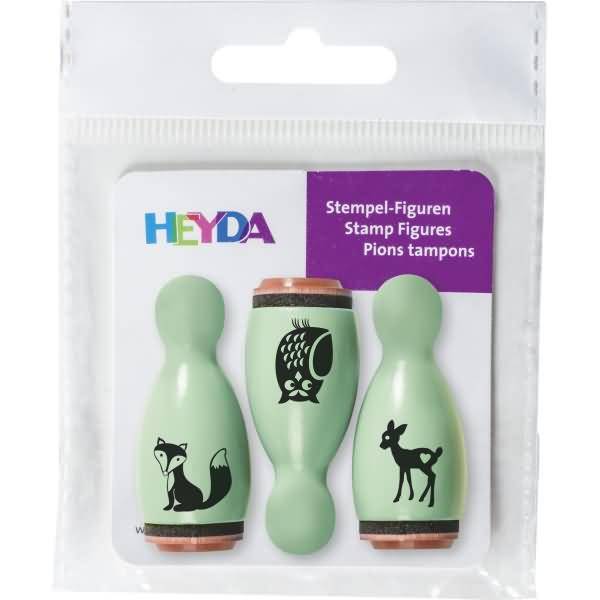 Mini Stempel 1,2cm VE=3 Stück Tiere