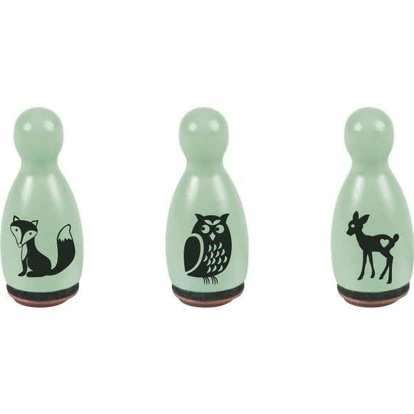 Mini Stempel 1,2cm VE=3 Stück Tiere
