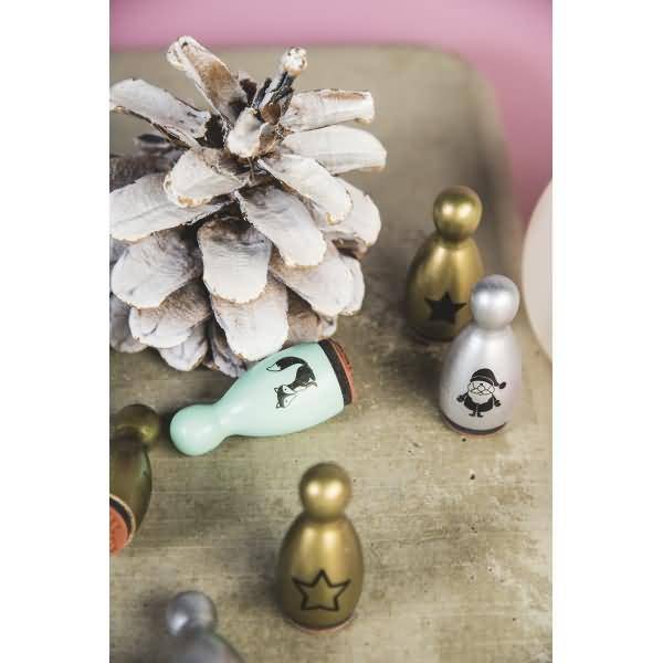 Mini Stempel 1,2cm VE=3 Stück Tiere