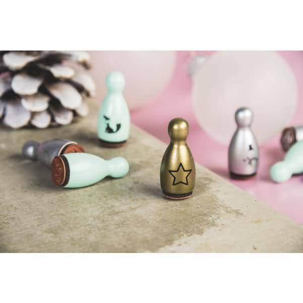 Mini Stempel 1,2cm VE=3 Stück Tiere