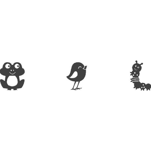 Mini Stempel 1,2cm VE=3 Stück Frosch