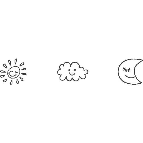 Mini Stempel 1,2cm VE=3 Stück Himmel