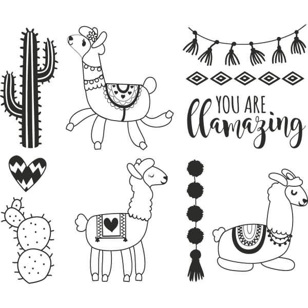 Stempelset Holz VE=10 Stück Lama