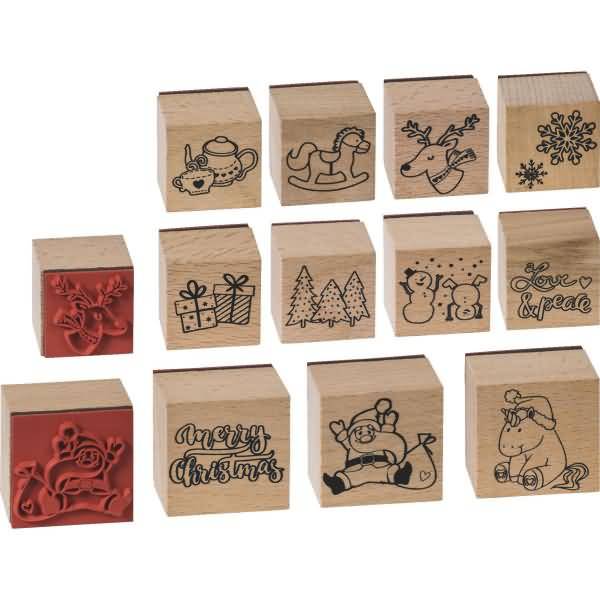 Stempelset Holz VE=11 Stück XmasPatch