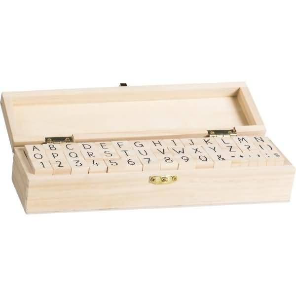 Stempelset Holz Alphabet