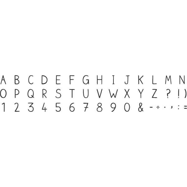 Stempelset Holz Alphabet