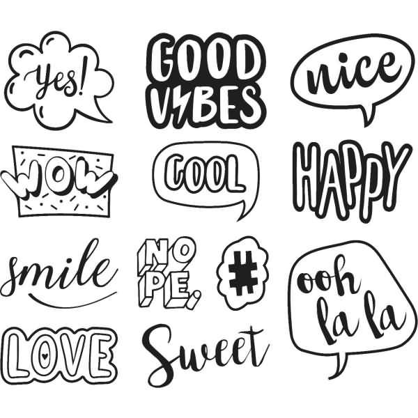 Stempelset Holz Wortspiele