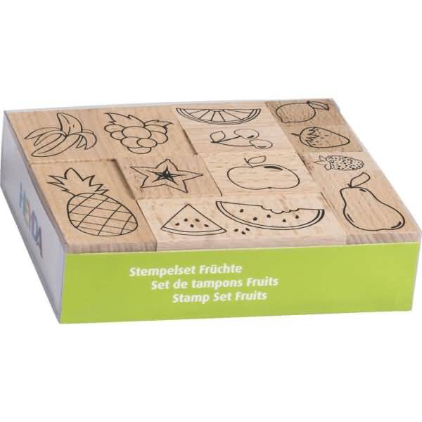 Stempelset Holz Früchte