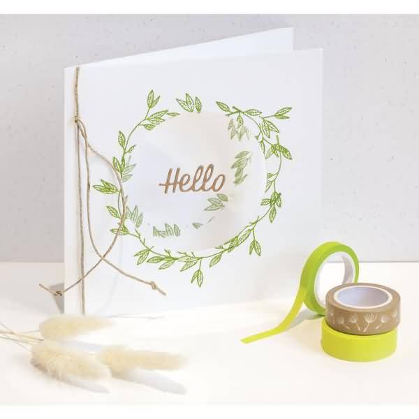 Doppelkarte quadratisch 13,5x13,5cm 210g/qm weiß