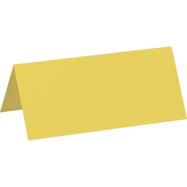 Tischkarte 10x4,5cm 200g/qm gelb