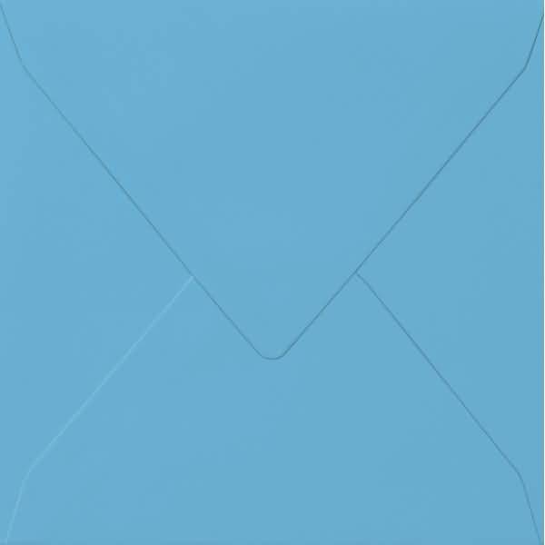 Briefumschlag quadratisch 14x14cm 100g/qm nassklebend azurblau
