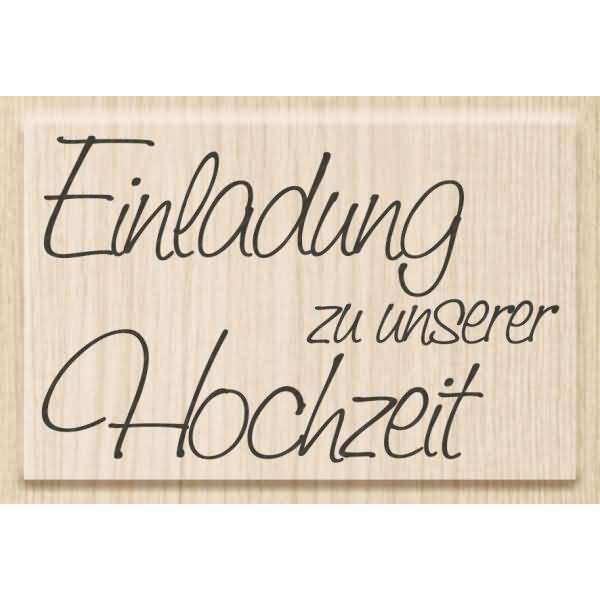 Motivstempel 'Einladung zu unserer Hochzeit' 6,5x4,1cm