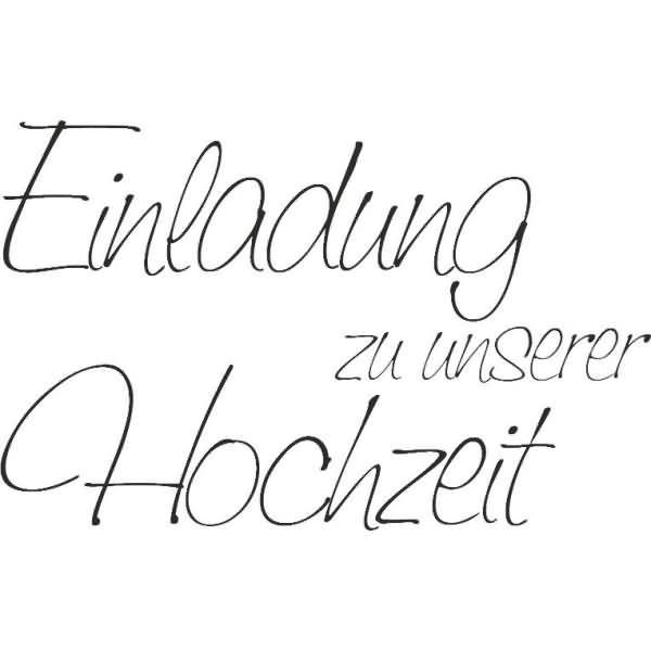 Motivstempel 'Einladung zu unserer Hochzeit' 6,5x4,1cm
