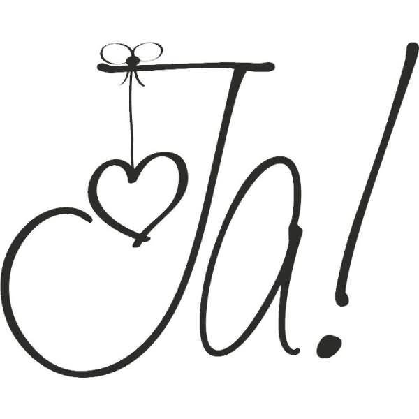 Motivstempel 'JA!' 6,4x5,3cm