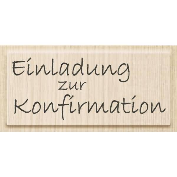 Motivstempel 'Einladung zur Konfirmation' 6,8x2,8cm