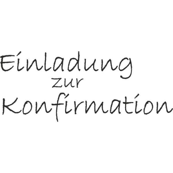 Motivstempel 'Einladung zur Konfirmation' 6,8x2,8cm