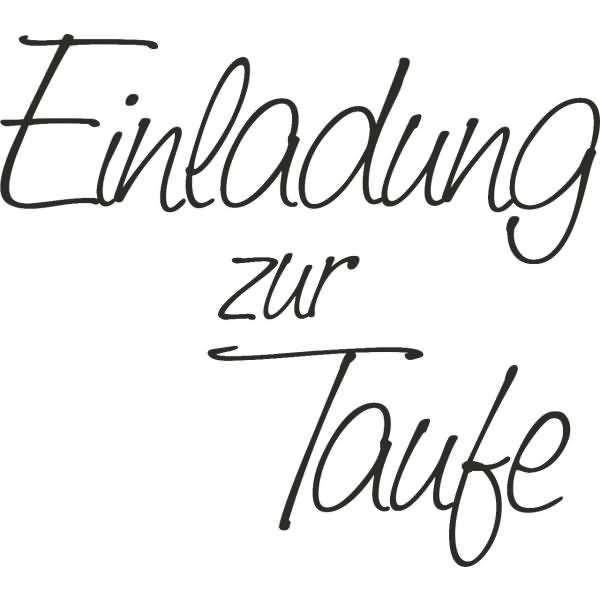 Motivstempel 'Einladung zur Taufe' 5,3x4,7cm